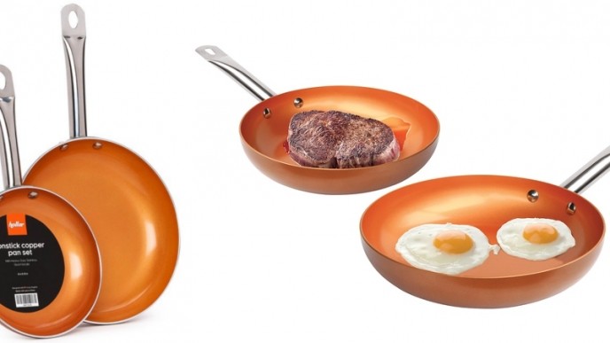 2 Piece Nonstick Copper Pan Set Only $10 @ Hollar