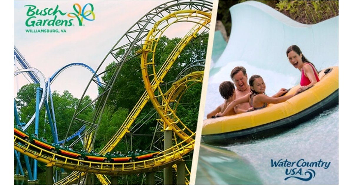 3Day Ticket To Busch Gardens And Water Country USA Only 50 Groupon