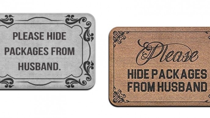 Please Hide Packages From Husband Doormat From $5 @ Amazon