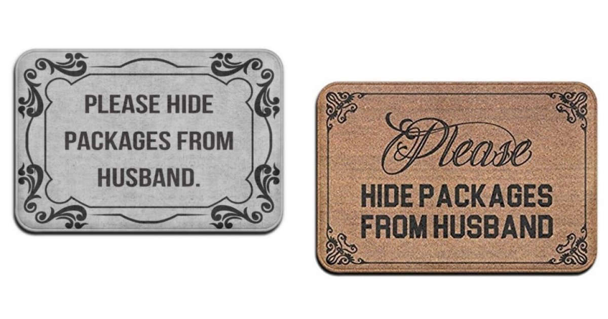 Please Hide Packages From Husband Doormat From 5 Amazon