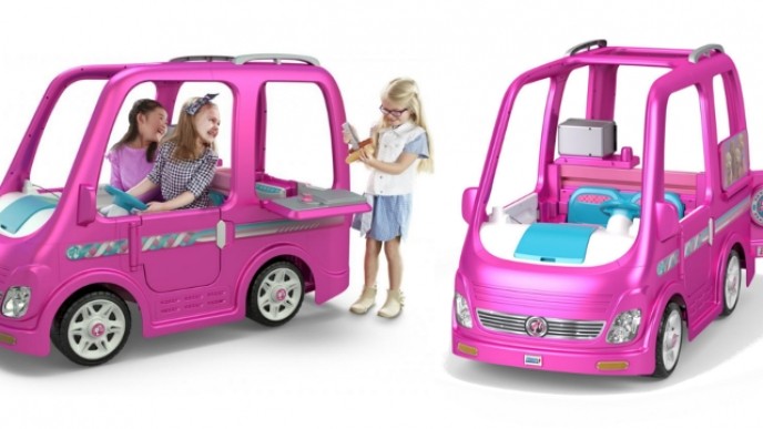 barbie power wheels camper van