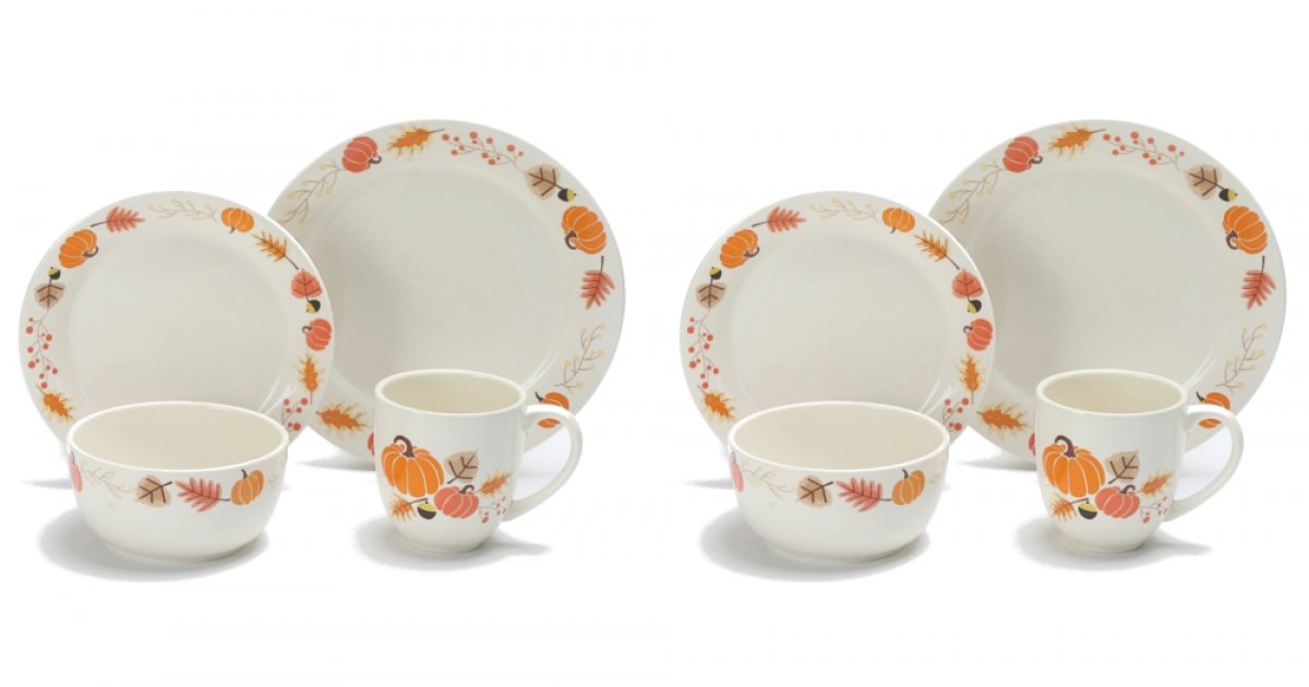 Autumn Dinnerware Set Just 14.43 Walmart