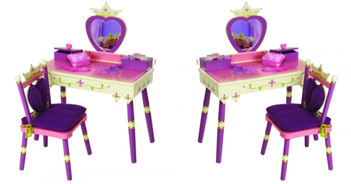 Wildkin Royal Princess Vanity Set Now, Wildkin Princess Vanity Table Chair Set