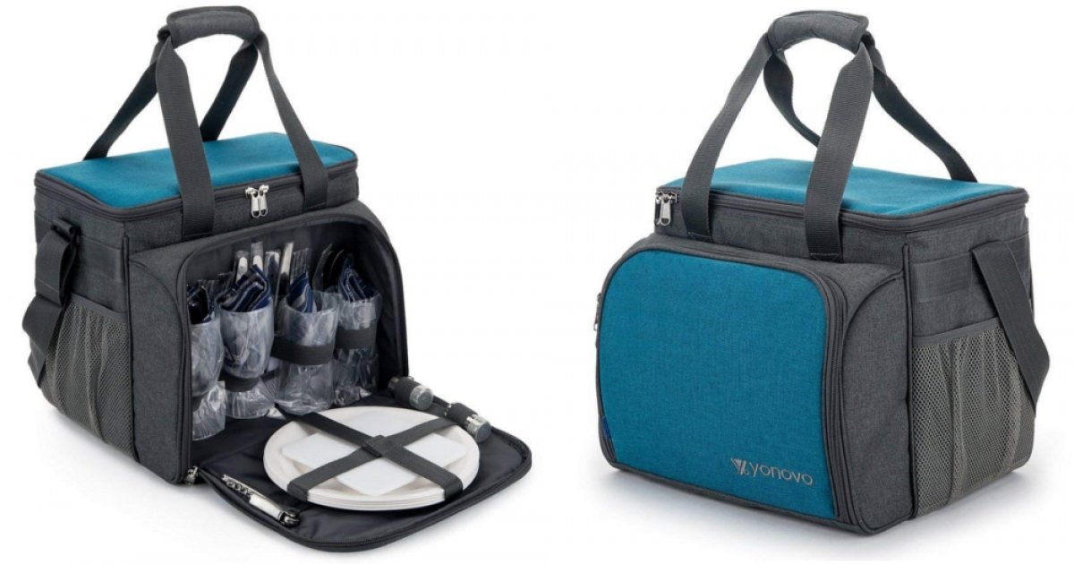 Insulated Picnic Basket Set Just 19.76 Amazon