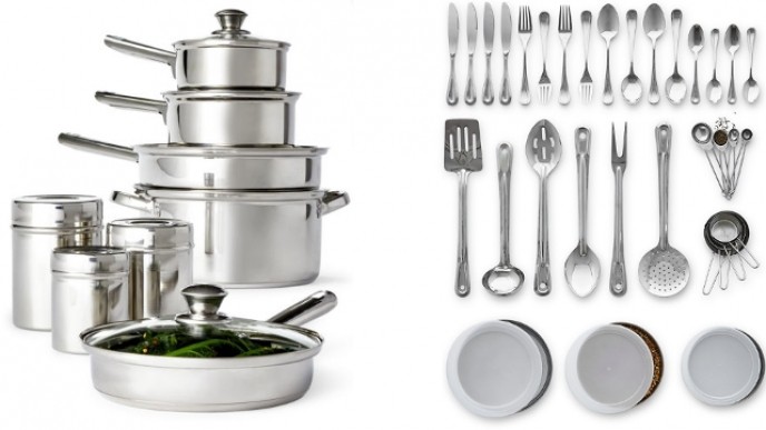 52 Piece Cooks Stainless Steel Cookware Set Just $45 @ JC Penney