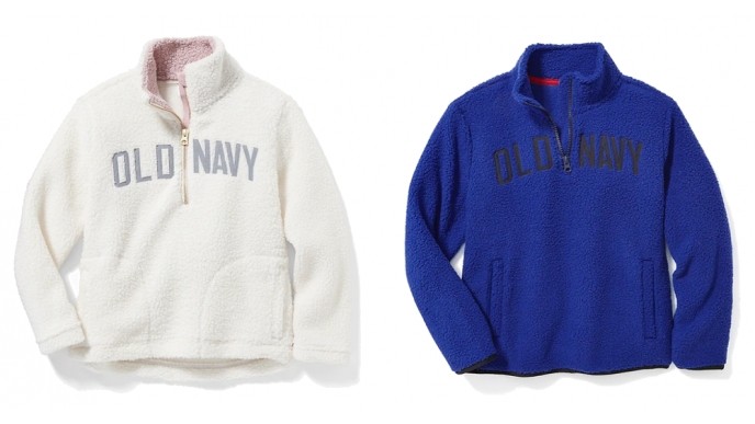 Sherpa Pullovers For The Family Under $12 @ Old Navy