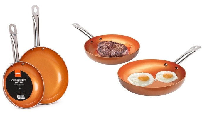 2 Piece Copper Frying Pan Set Just $6 @ Hollar