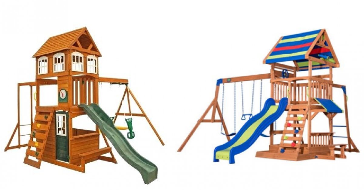kidkraft ainsley wooden swing set walmart