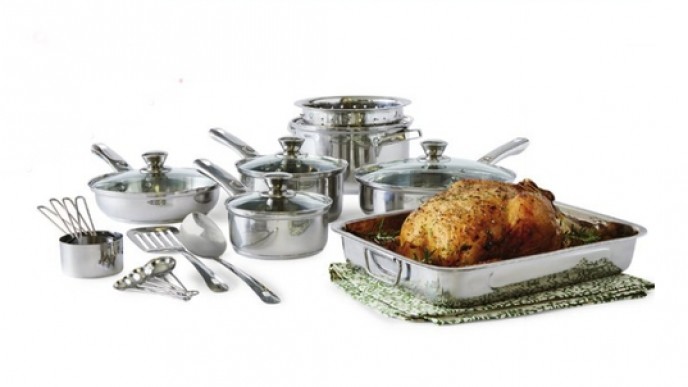 Cooks 21 Piece Stainless Steel Cookware Set Down To $34 @ JC Penney
