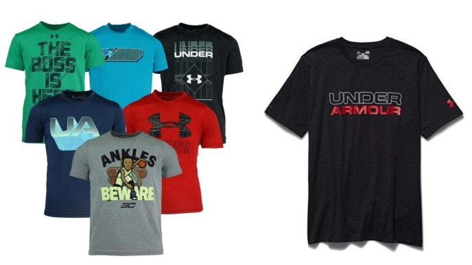 under armour t shirts grey kids
