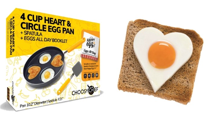 Heart And Circle 4 Cup Egg And Pancake Pan Just $12 @ Amazon