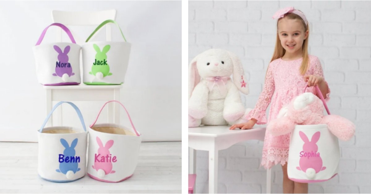 Personalized Canvas Easter Baskets Down To 13 Jane