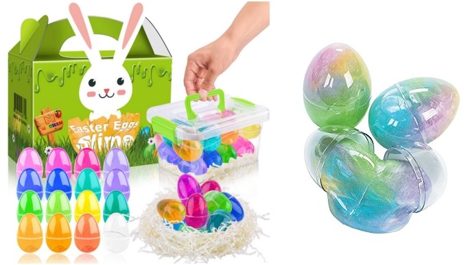 16 Piece Easter Egg Slime Kit Down To $9 @ Amazon