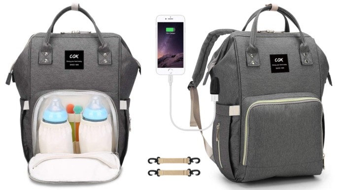 Large USB Charging Diaper Bag Backpack Just $15 @ Amazon