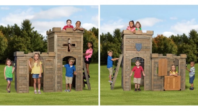 Wooden Windsor Castle Playhouse Now 25% Off @ Wayfair