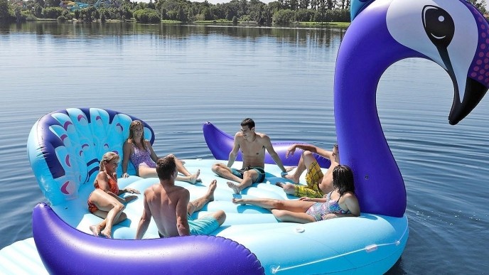 Gigantic Peacock Island Float $180 (was $250) @ Amazon 