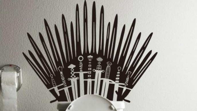 Game of Thrones Iron Throne Toilet Decal $15.80 @ Etsy