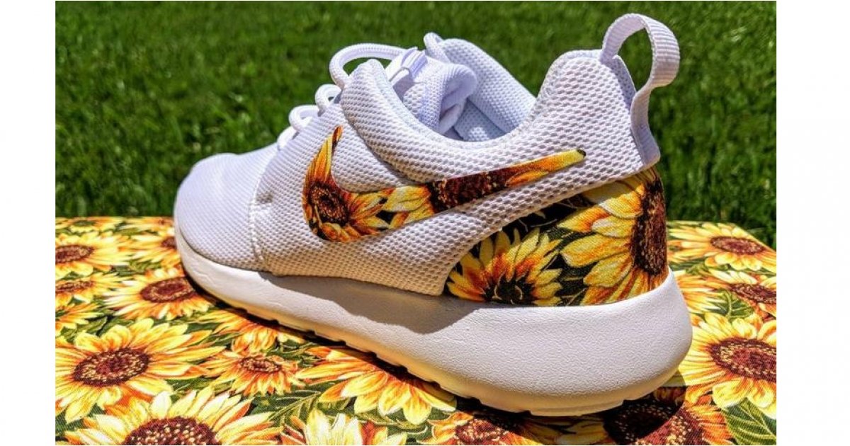 custom sunflower nikes