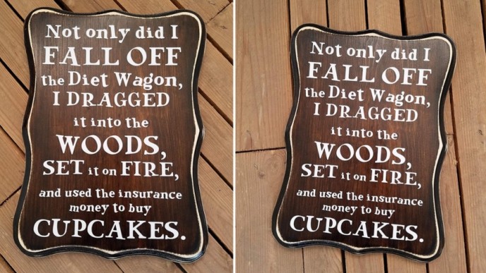 Not Only did I Fall Off the Diet Wagon Wood Sign Just $22 @ Amazon