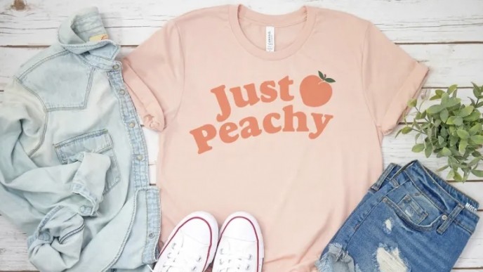 Just Peachy Bella Canvas Tees $14.99 (was $24.95) @ Jane