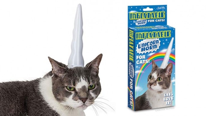 Inflatable Unicorn Horns for Cats $3.99 @ eBay