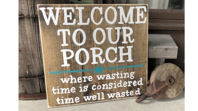 Welcome To The Porch Signs From $8 @ Amazon
