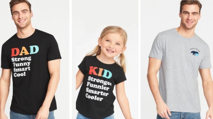 Dad And Mini-Me Tee's Just $4 @ Old Navy