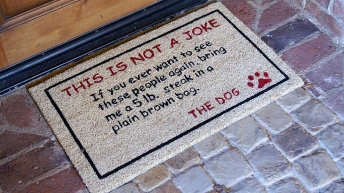 This Is Not A Joke Dog Doormat $21.51 (was $34.99) @ Amazon