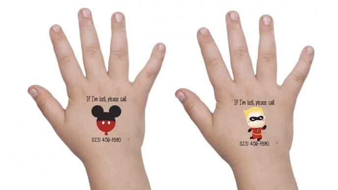 Child Safety Phone Number Tattoos $6.99 @ Jane