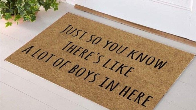 Just So You Know There's Like A Lot of Boys in Here Door Mat From $22