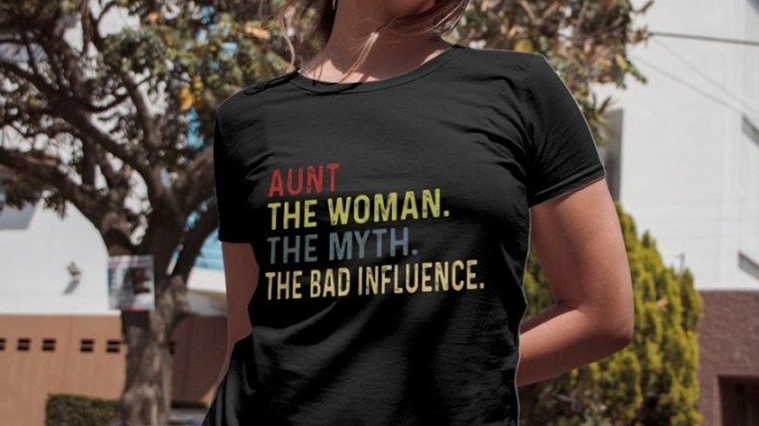Aunt The Woman The Myth The Bad Influence T-Shirt Just $13 @ Amazon