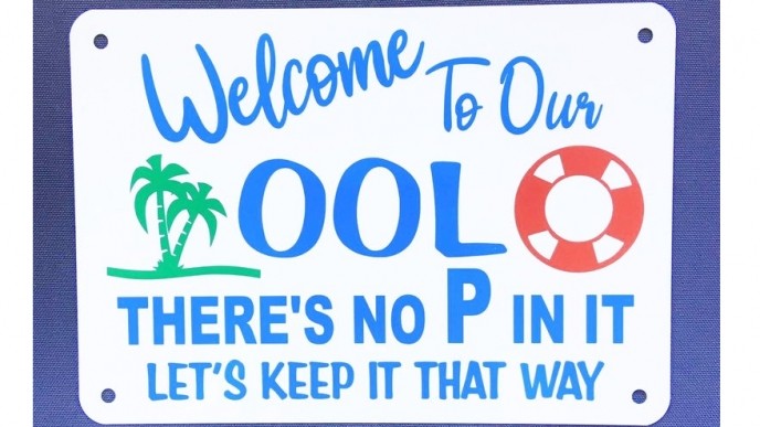 Welcome To Our Ool Signs From $6 @ Amazon