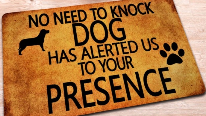 No Need To Knock Dog Has Alerted Us Doormats From $13 @ Amazon