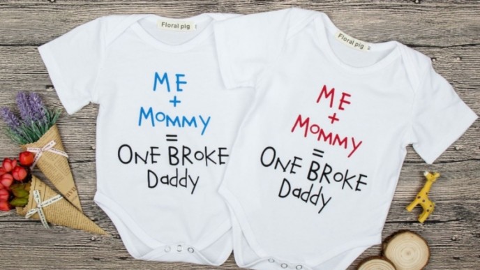 Me + Mommy = One Broke Daddy Bodysuit From $6 @ eBay