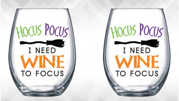 Check Out These Hocus Pocus I Need Wine To Focus Wine Glasses @ Etsy