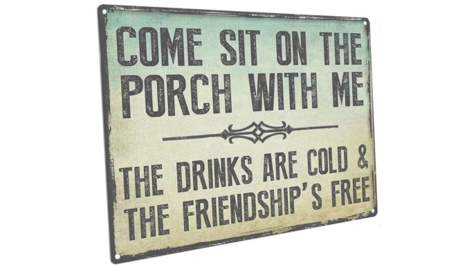 Come Sit With Me Porch Sign From $7 @ Amazon