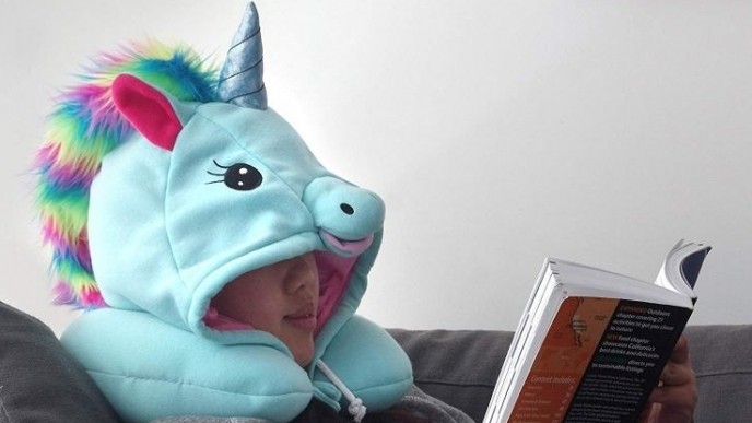 Hooded Unicorn Travel Neck Pillows $8.99 @ eBay