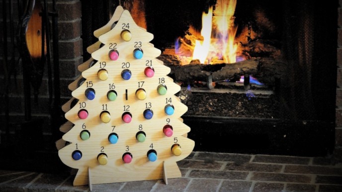 Tree Shaped Wine Advent Calendars Just $30 @ Etsy