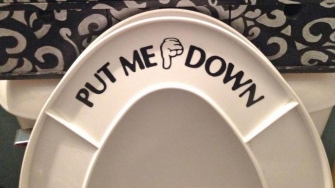 Put Me Down Toilet Decals Are Half Off @ Amazon