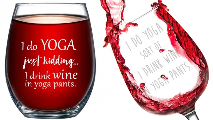 Check Out These I Do Yoga Wine Glasses @ Amazon