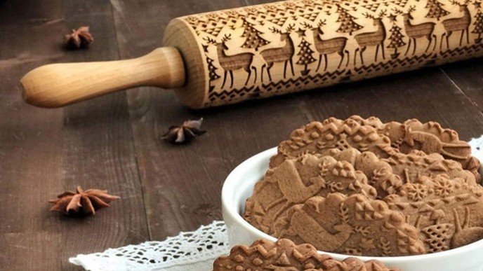 Christmas Embossing Rolling Pins From $6.48 @ Amazon