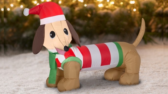 Weiner Dog Christmas Lawn Inflatables Just $15 @ Walmart