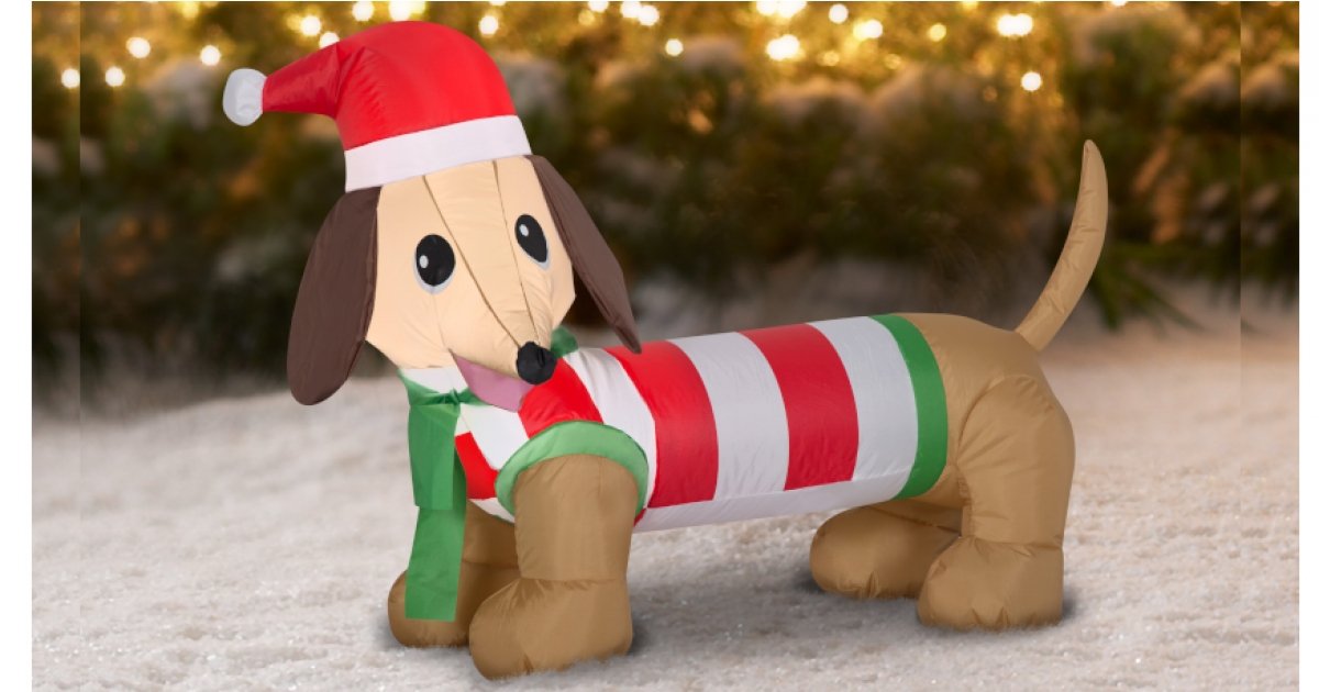 Weiner Dog Christmas Lawn Inflatables Just 15 Walmart