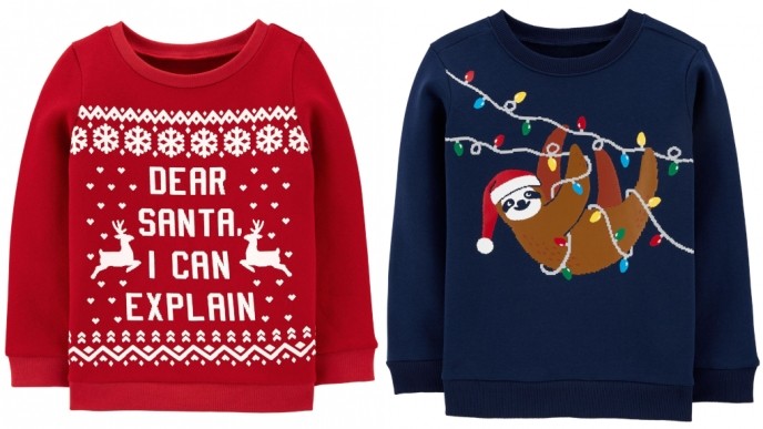 Kids Holiday Sweatshirts Just $4 Delivered @ Carter's