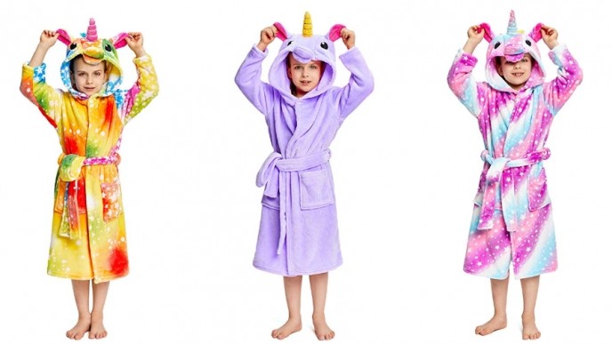 50% Off Hooded Unicorn Bath Robes @ Amazon