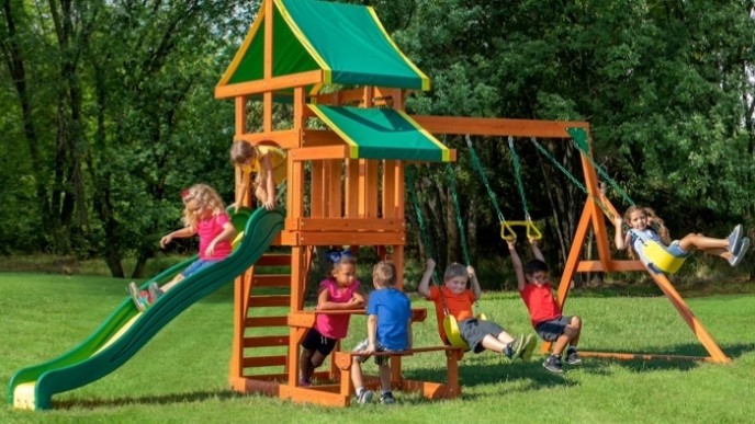 Wooden Swing Set Just $488