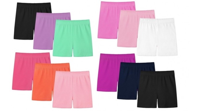 6 Pairs of Girls Biker Shorts — $1.66 Each