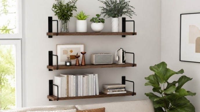 Easy-To-Install Floating Shelves Drop 45% at Checkout
