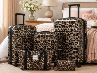Leopard Luggage Set On Prime Day Deal