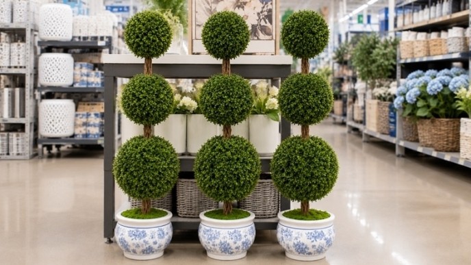 My Texas House 3' Boxwood Artificial Topiary On Clearance For Just $20 at Walmart